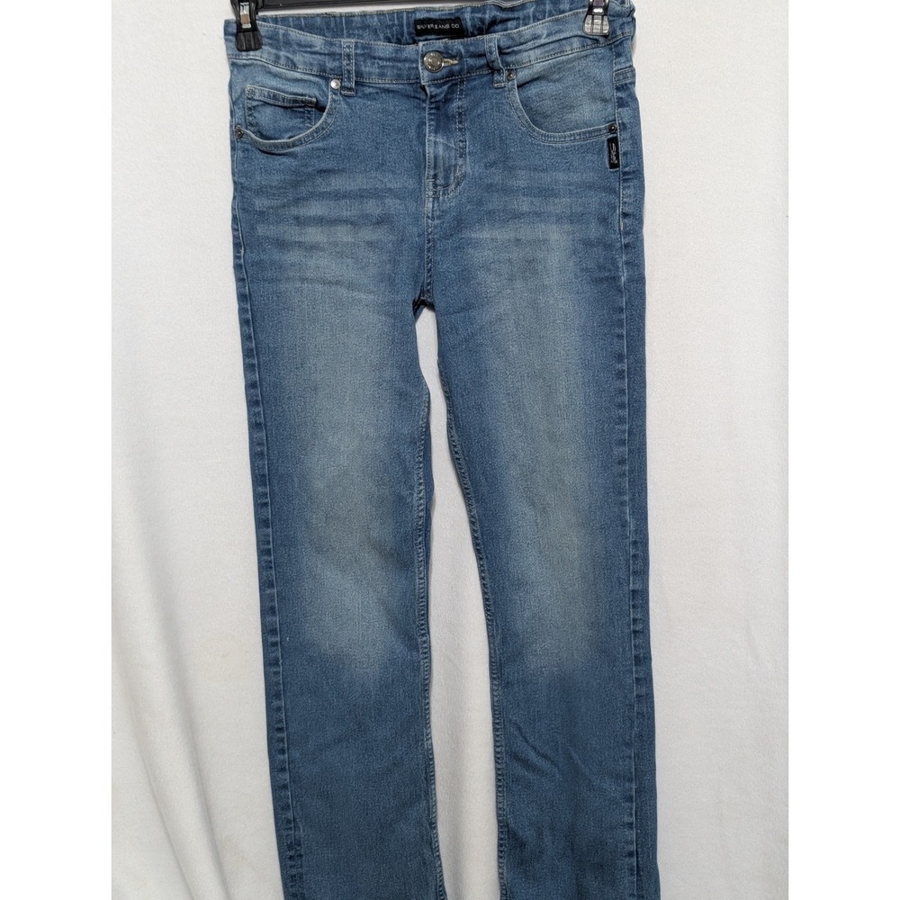 Silver Jeans Co Zane Kids Boys Size 14 Medium Wash Straight Leg Denim Jeans Blue